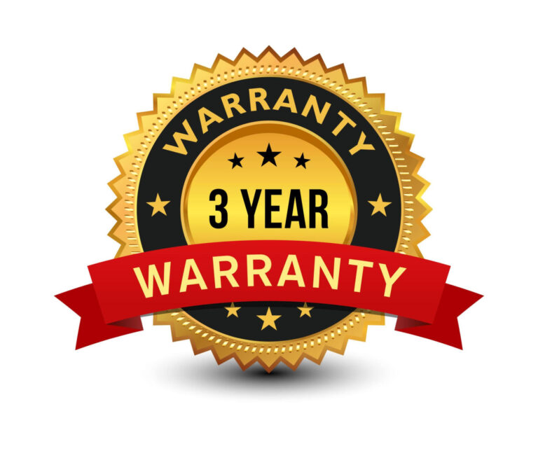 3 YEARS WARRANTY